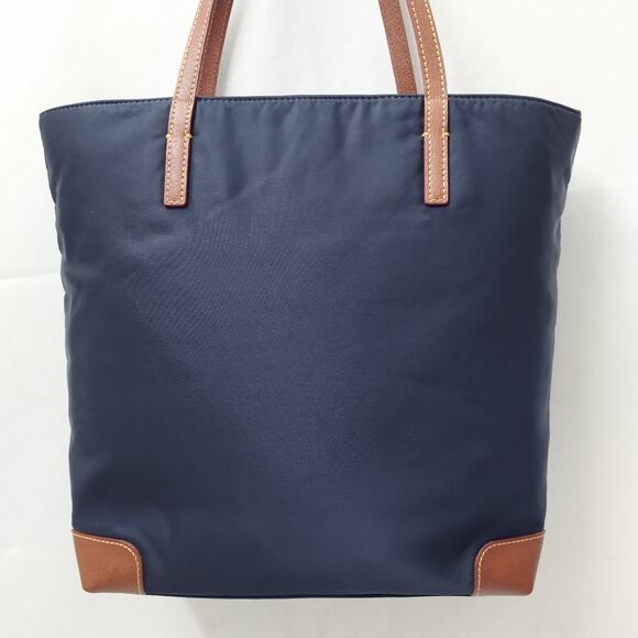 Dooney & Bourke Blue Nylon Double Handles Zipper Tote Shoulder Bag - Picture 2 of 16